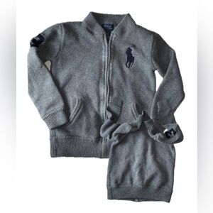 Polo by Ralph Lauren Kids Gray Zip-Up Sweater. Boy size 7